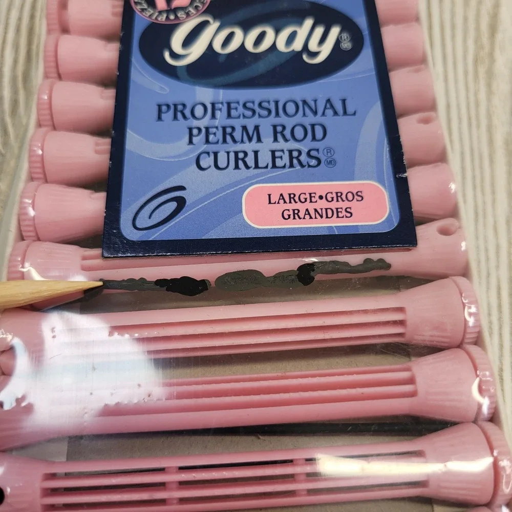 Lot of‎ 2 12pk Goody Professional Perm Rod Curlers Large Pink 24325 1999 Vtg